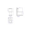 Bacia para Caixa Acoplada Ebano Fosco Piano P.330.94 - Deca - vista 2