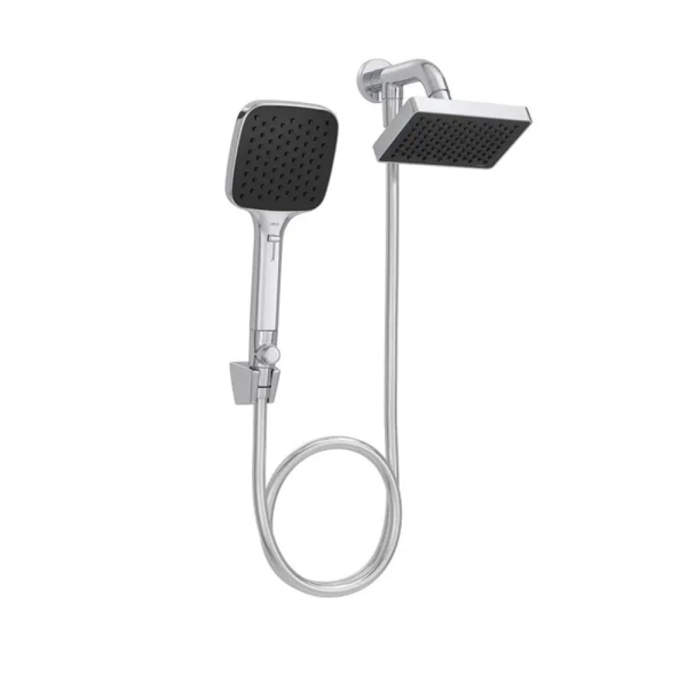 Chuveiro Quadrado Parede Cromado Com Desviador e Ducha Manual Flex 2082.C.DES - Deca