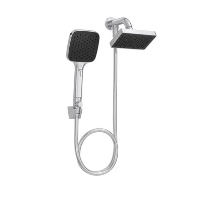 Chuveiro Quadrado Parede Cromado Com Desviador e Ducha Manual Flex 2082.C.DES - Deca