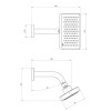Chuveiro Quadrado Parede Cromado Flex 2082.C.STD - Deca - vista 3