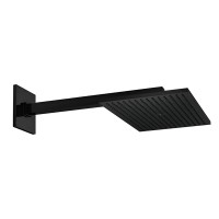 Chuveiro Com Tubo Parede Deca Unic 40 Cm Black Matte 1969.BL.CT.040.NO