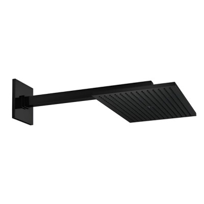 Chuveiro Com Tubo Parede Deca Unic 40 Cm Black Matte 1969.BL.CT.040.NO