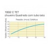 Chuveiro Com Tubo Teto Quadrado Black Noir 1992.BL.TET.NO - Deca - vista 3