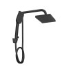 Chuveiro Retangular Parede Com Desviador e Ducha Manual Flex Max Black Matte 2086.BL.DES.MT - Deca - vista 2