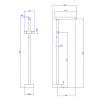 Misturador Piso P/Banheira Arthur Casas Black Matte 1871.BL101.MT - Deca - vista 4