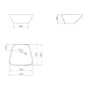 Cuba de Apoio Trapezoidal Cinza Fosco L.1065.86 - Deca - vista 3