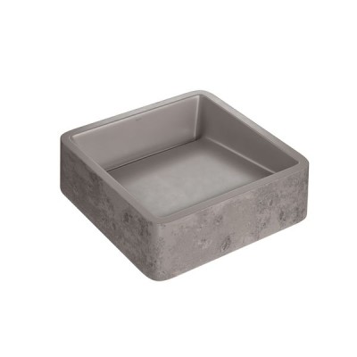 Cuba de Apoio Quadrada Etrusco Cimentícia Mocha 40cm L.11040.ETR.64 - Deca