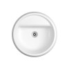 Cuba Redonda Apoio com Mesa 40cm Branco Slim Bold L.12040.M.BD.17 - Deca - vista 3