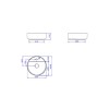 Cuba Redonda Apoio com Mesa 40cm Branco Slim Bold L.12040.M.BD.17 - Deca - vista 4