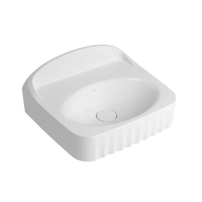 Cuba Retangular Apoio ou Suspensa Branco com Mesa Pérola Deca 50x42cm L.13050.M.PER.17
