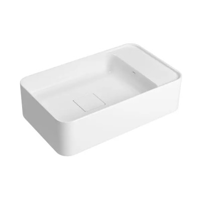 Cuba Slim Retangular Apoio 50cm com Deck Deca Branco L.13050.MD.17