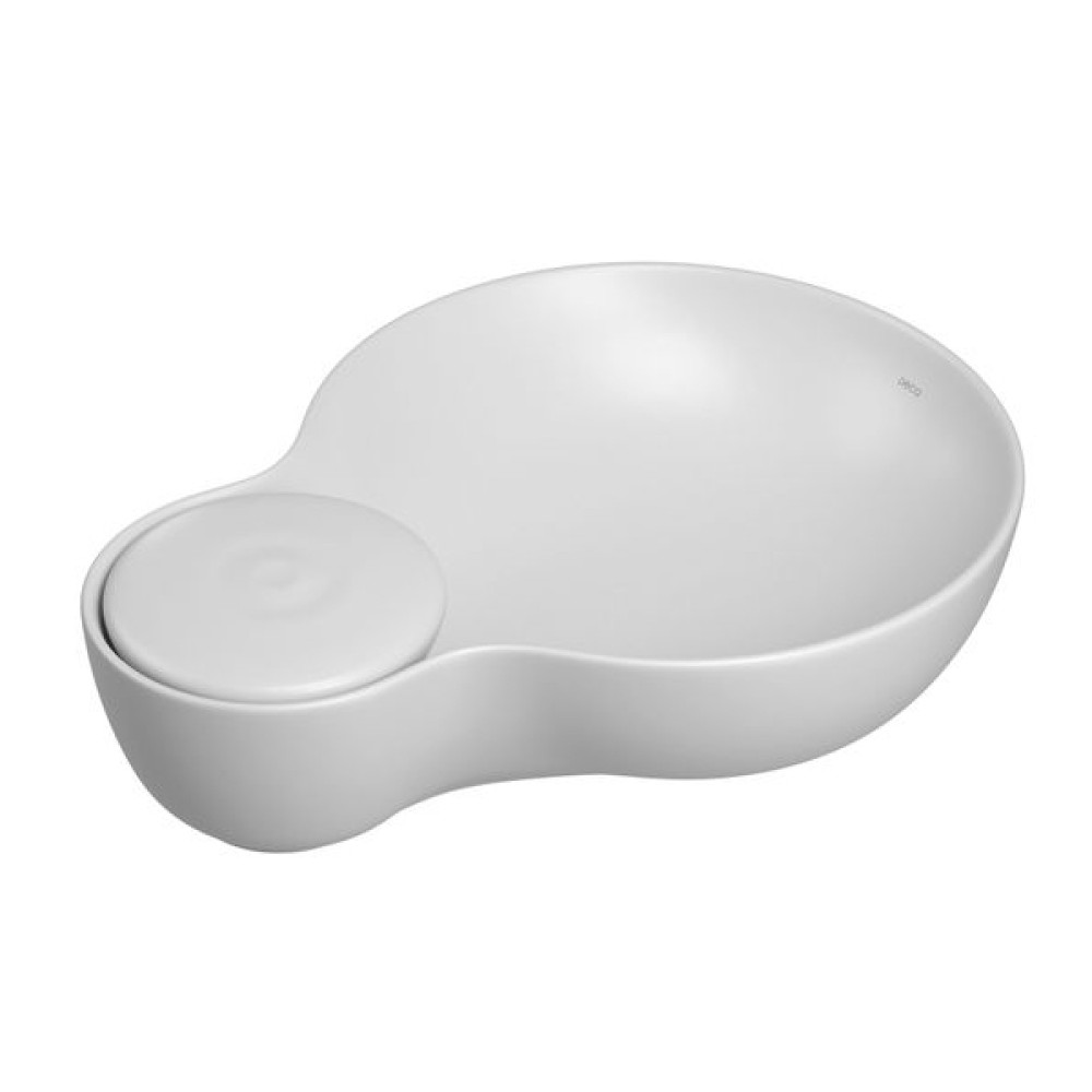 Cuba Oval de Apoio 60cm Branco Fosco Gota L.16054.GT.16 - Deca