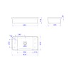 Cuba Retangular de Sobrepor 62cm Soft Antracite Slim L.23062.MDE.85 - Deca - vista 4
