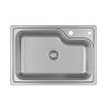 Cuba de Cozinha Retangular c/Deck 60x40cm Facile Inox CC.660.60.DK.INX - Deca - vista 2