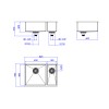 Cuba de Cozinha Retangular Dupla 60x40cm Suprema Inox CC.660.60.DUO.INX - Deca - vista 3