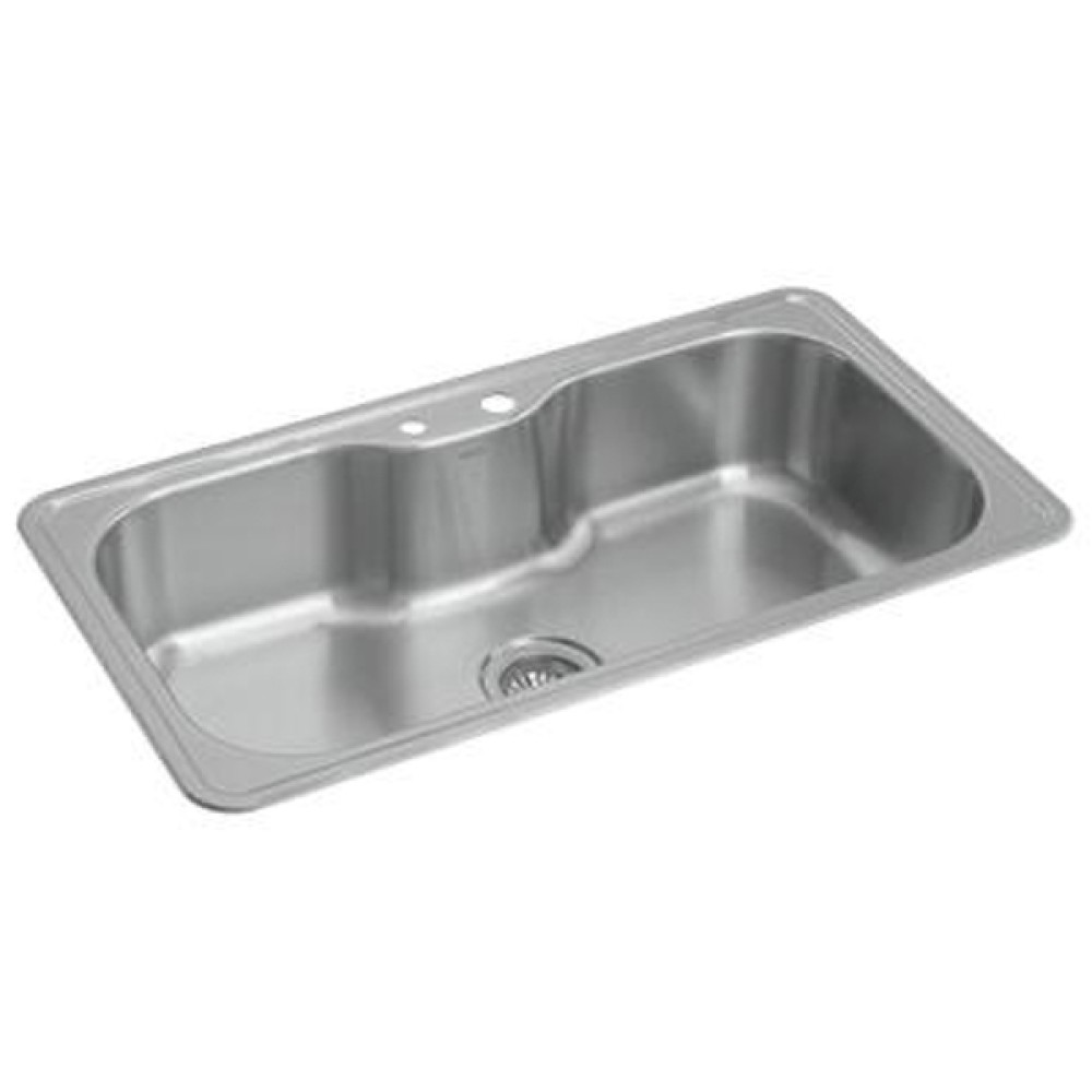 Cuba de Cozinha Retangular c/Deck 80x40cm Facile Inox CC.661.80.DK.INX - Deca