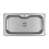 Cuba de Cozinha Retangular c/Deck 80x40cm Facile Inox CC.661.80.DK.INX - Deca - vista 2