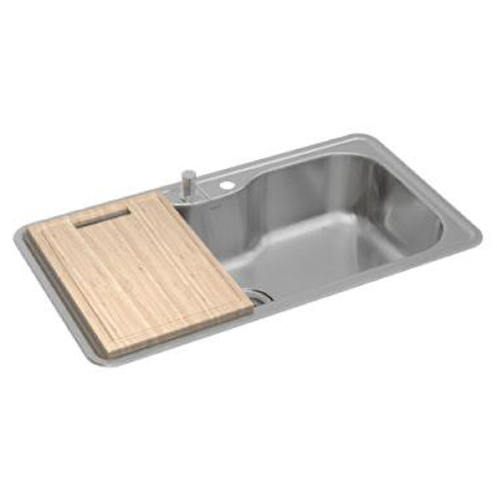 Cuba de Cozinha Retangular c/Deck e Acessórios 80x40cm Facile Inox CC.661.80.DKAC.INX - Deca
