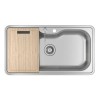 Cuba de Cozinha Retangular c/Deck e Acessórios 80x40cm Facile Inox CC.661.80.DKAC.INX - Deca - vista 2