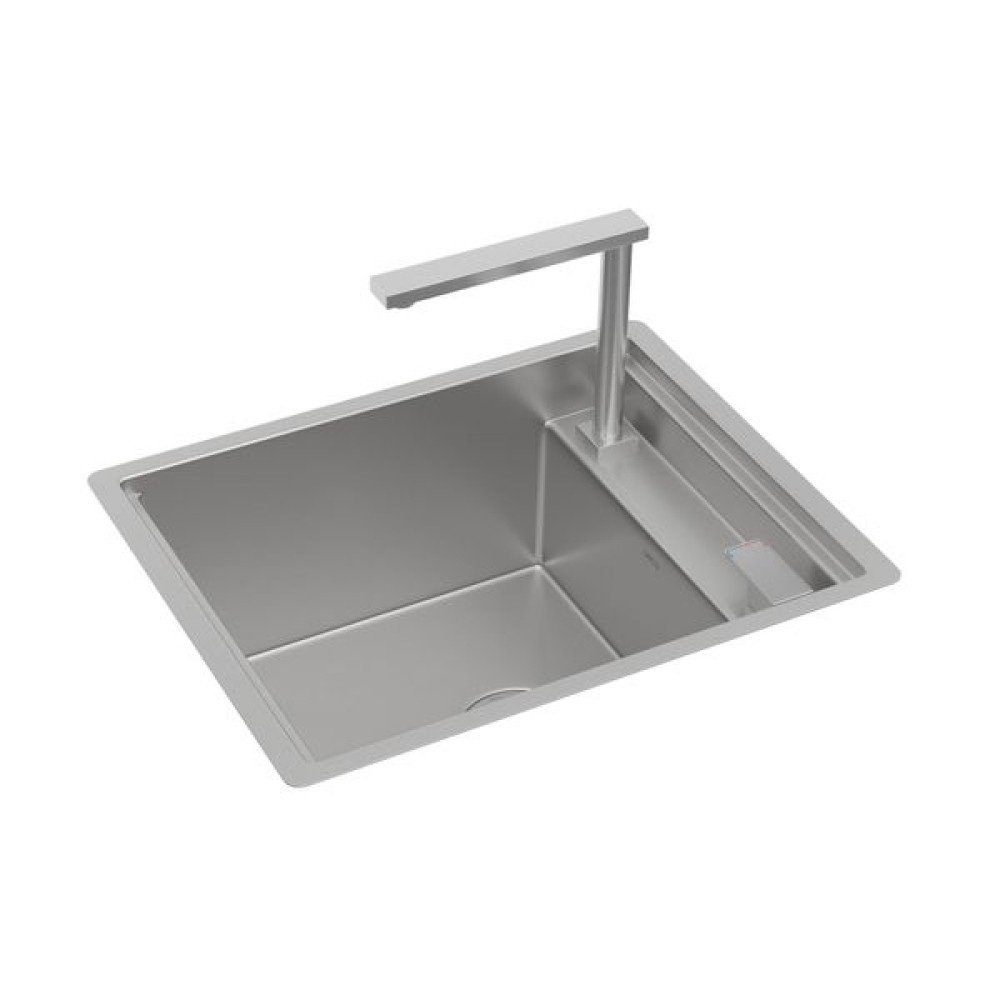 Cuba de Cozinha Retangular 50X40cm com Monocomando Supra Hide Inox CC.670.40.SUP.INX - Deca