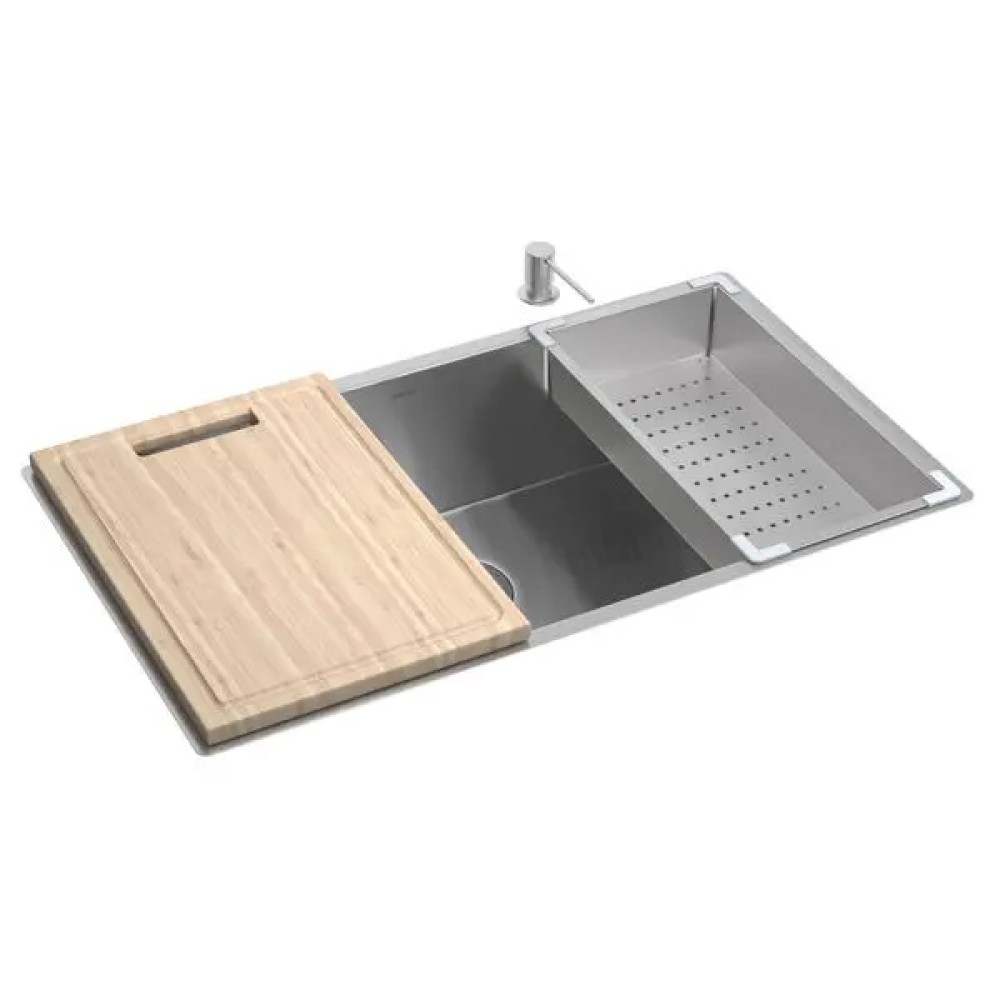 Cuba de Cozinha Retangular com Acessórios 75x40cm Suprema Inox CC.670.75.AC.INX - Deca