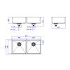 Cuba de Cozinha Retangular Dupla 80x40cm Suprema Inox CC.670.80.DUO.INX - Deca - vista 3