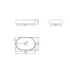 Cuba Oval Apoio 60cm Ebano Fosco L.14060.94 - Deca - vista 4