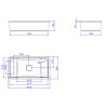 Cuba Slim Retangular de Embutir com Mesa 60cm Branco L.33060.MDE.17 - Deca - vista 3