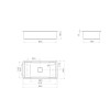 Cuba Slim Retangular de Embutir com Mesa 60cm Barbante L.33060.MDE.26 - Deca - vista 3