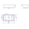 Cuba Slim Retangular de Embutir com Mesa 60cm Soft Antracite L.33060.MDE.85 - Deca - vista 3