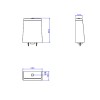 Caixa Acoplada Dual Flux (3 E 6 L) Link Botao Red Gold CD.23F.GL.RD.17 - Deca - vista 2