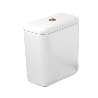 Caixa Acoplada Dual Flux (3 E 6L) Carrara/Nuova Deca Botao Gold Matte CD.11F.GL.MT.17