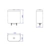 Caixa Acoplada Touchless Carrara/Nuova Marrom CD.11T.22 - Deca - vista 3
