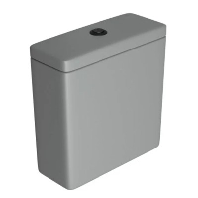 Caixa Acoplada Cinza Fosco Dual Flux (3 E 6L) Polo/Unic Deca Botao Black Matte CD.21F.BL.MT.86