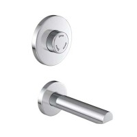 Torneira Embutida Parede Com Fechamento Automatico Lavatório Decamatic Eco Cromado 1176.C
