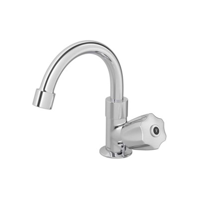 Torneira de Mesa Bica Alta para Lavatório Prata Deca Cromado 1196.C50