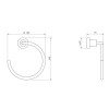 Porta Toalha Argola Slim Corten Matte 2050.CT.SLM.MT - Deca - vista 2
