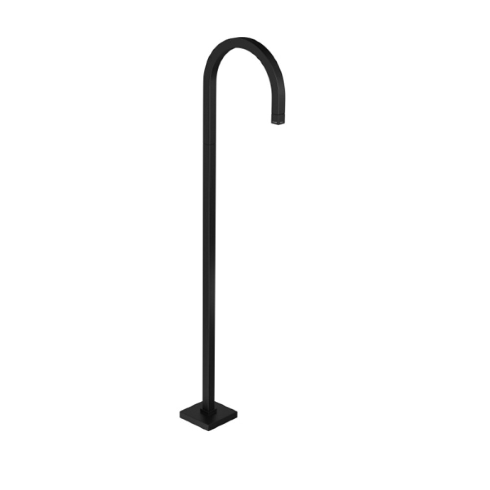 Torneira Curva Piso Tube Black Matte 1199.BL.TUB.PSO.MT - Deca