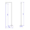 Torneira Reta Piso Tube Dark Antracite 1191.GF.TUB.PSO.MT - Deca - vista 2