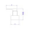 Acabamento Registro Gaveta Grande Corten 1 1/4 e 1 1/2 Pol Unic 4900.CT90.GD.MT - Deca - vista 2