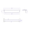 Porta Toalha Barra Dupla 60cm You Corten 2042.CT104.060.MT - Deca - vista 2