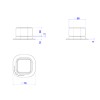 Acionamento monocomando mesa quadrada you dynamic white 4990.BR105.MT - Deca - vista 2