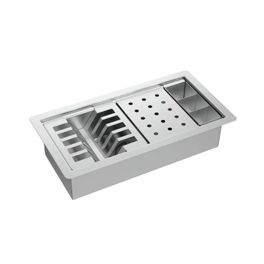 Calha Organizadora de Cozinha Inox com Escoamento 40cm AC.210.40.ORG.INX - Deca