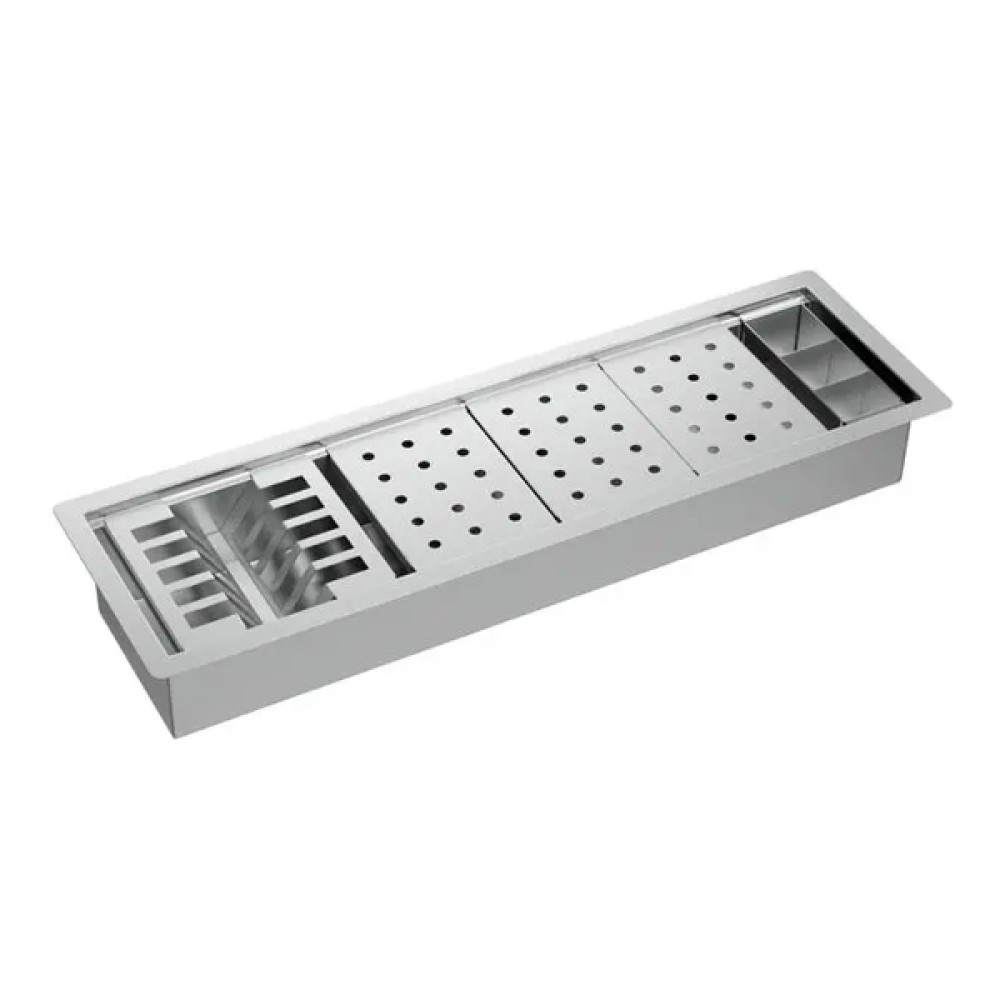 Calha Organizadora de Cozinha Inox com Escoamento 70cm AC.210.70.ORG.INX - Deca