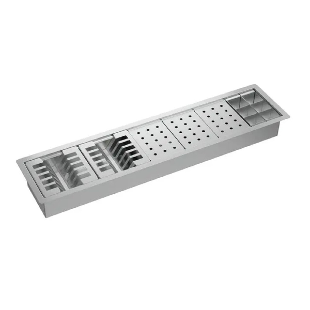 Calha Organizadora de Cozinha Inox com Escoamento 90cm AC.210.90.ORG.INX - Deca