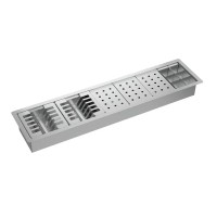 Calha Organizadora de Cozinha Inox com Escoamento 90cm Deca AC.210.90.ORG.INX