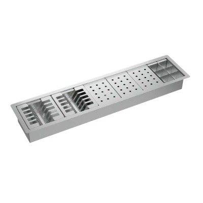 Calha Organizadora de Cozinha Inox com Escoamento 90cm Deca AC.210.90.ORG.INX
