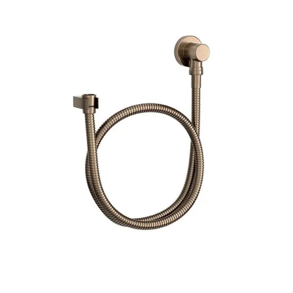 Kit Flexível Redondo Com Suporte Ducha Manual 1,70m Corten Matte 4605.CT.170.MT - Deca