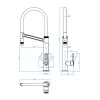 Misturador Monocomando Cozinha Mesa Urban Black Matte e Preto 2289.BL.IND.MT.PT - Deca - vista 4