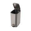 Lixeira Quadrada Inox com Pedal 11,5L 1005.QUA.11.INX - Deca - vista 2